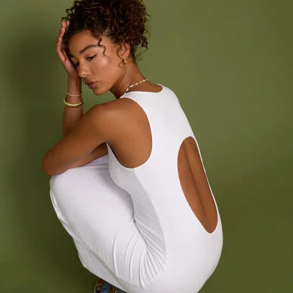 *NWT* Skatie Bre Dress Ribbed - White - Picture 1 of 6